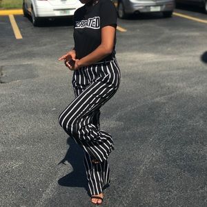 Black & White striped pants